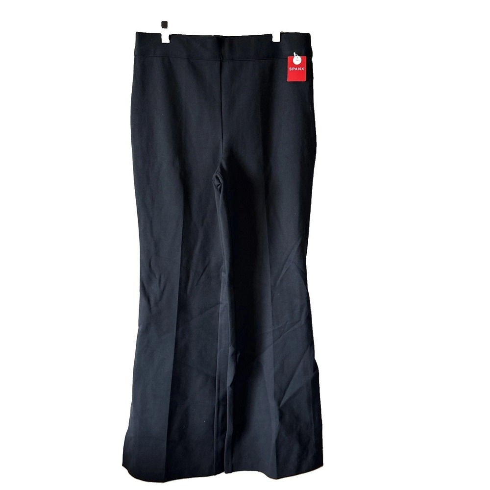 Spanx Perfect Double Split Black Pull On Women's Career Pants Tall XL